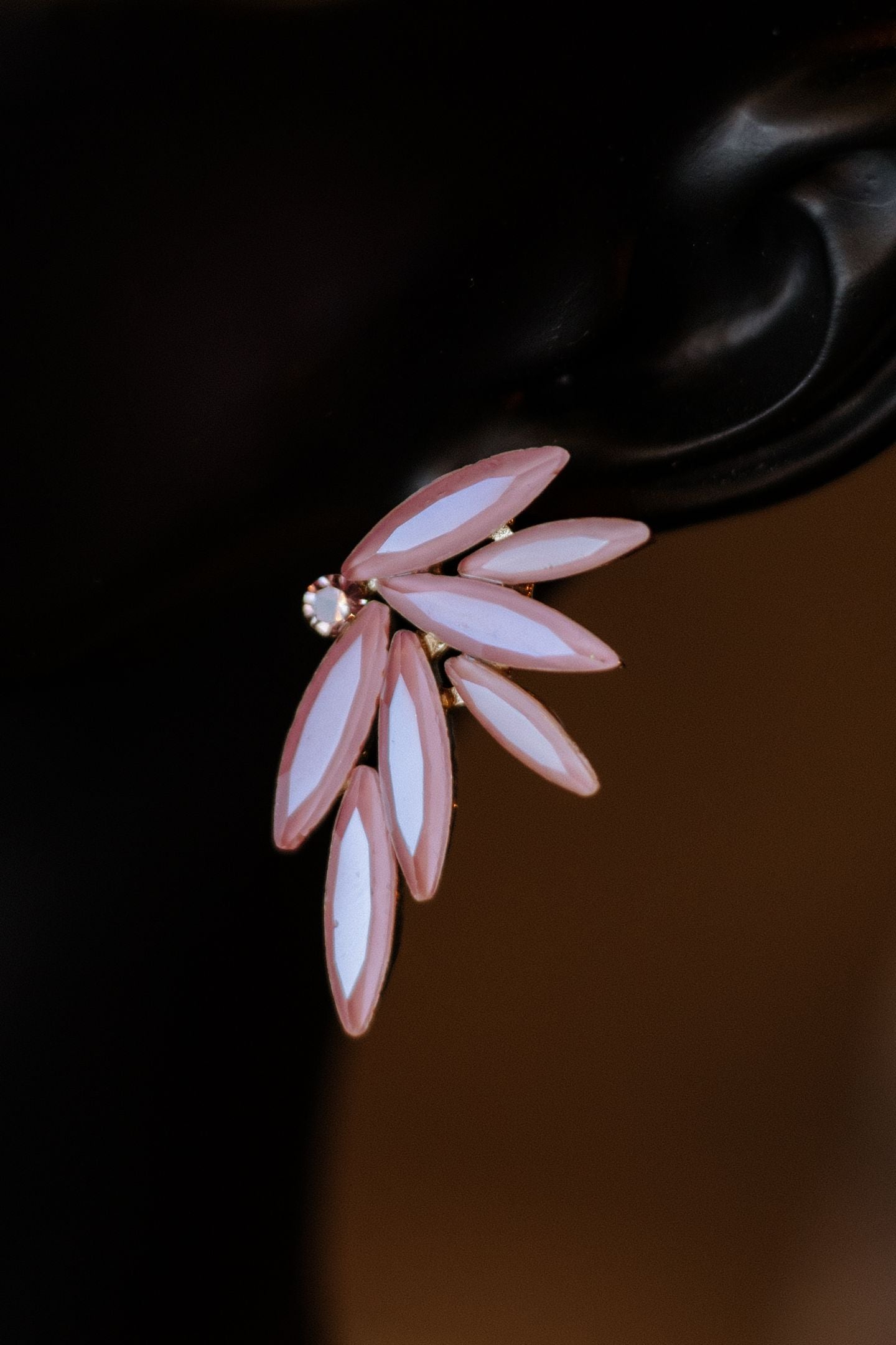 Boucles d'Oreilles en Acier et Verre