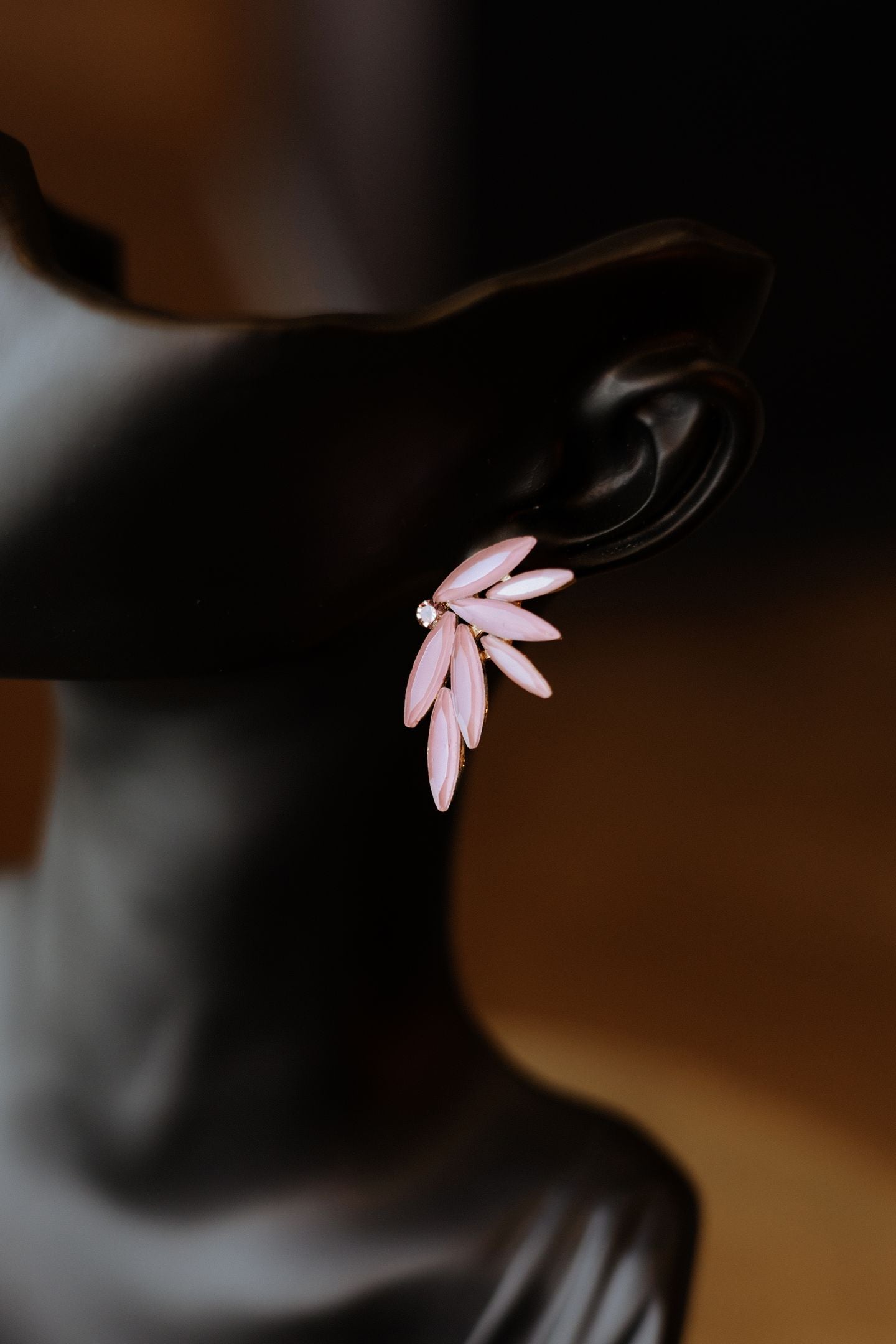 Boucles d'Oreilles en Acier et Verre
