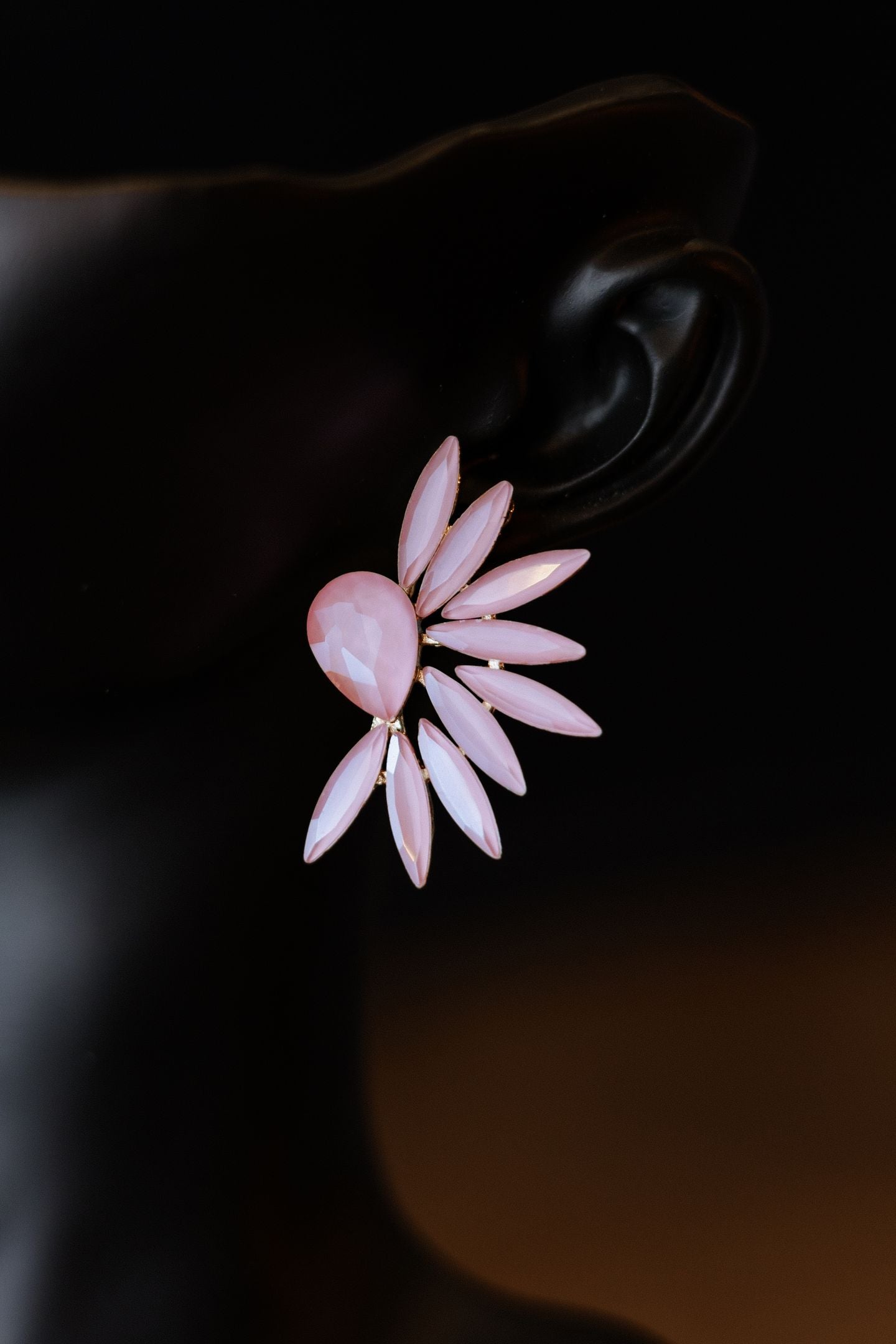 Boucles d'Oreilles en Acier et Verre