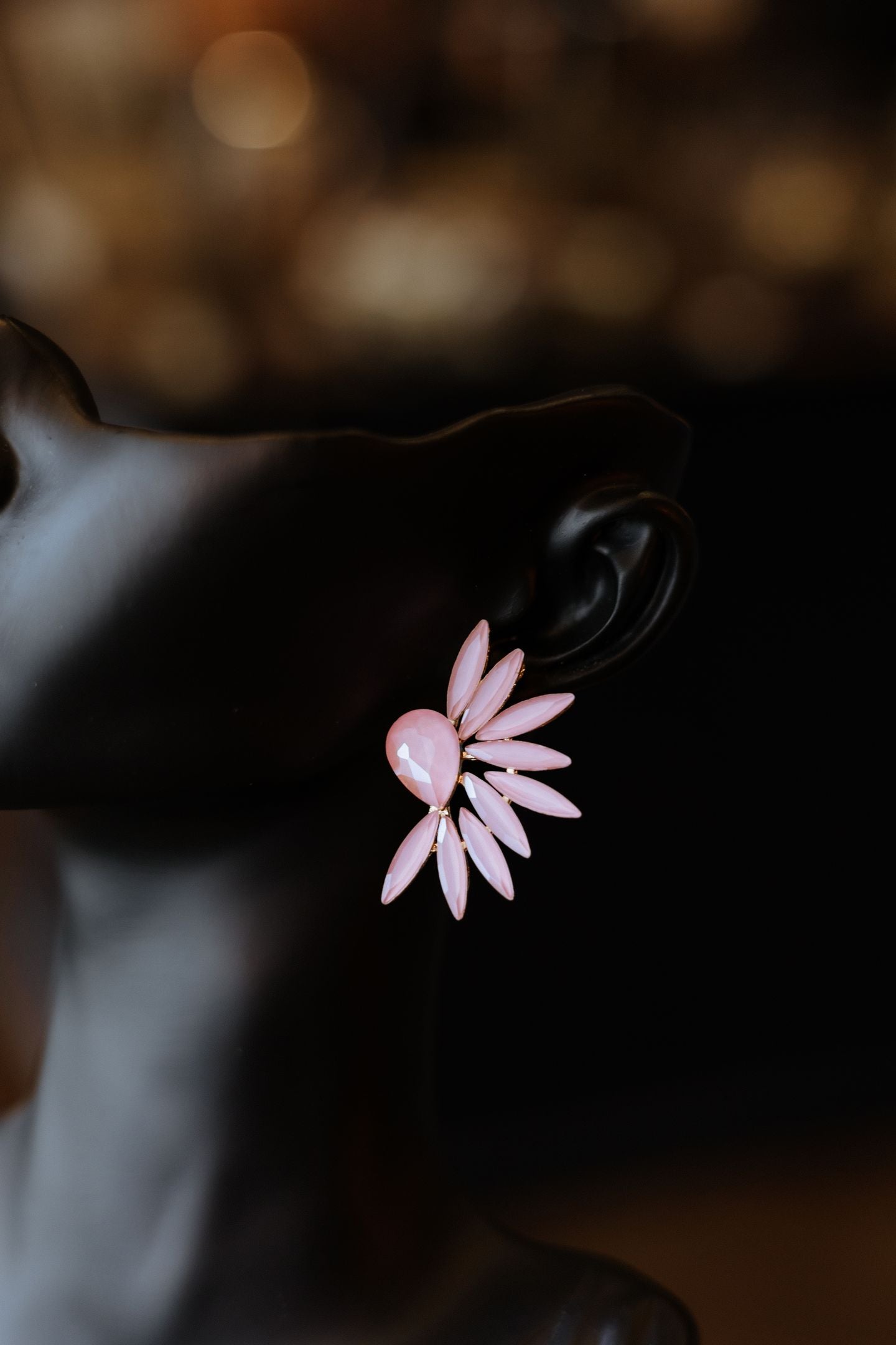 Boucles d'Oreilles en Acier et Verre