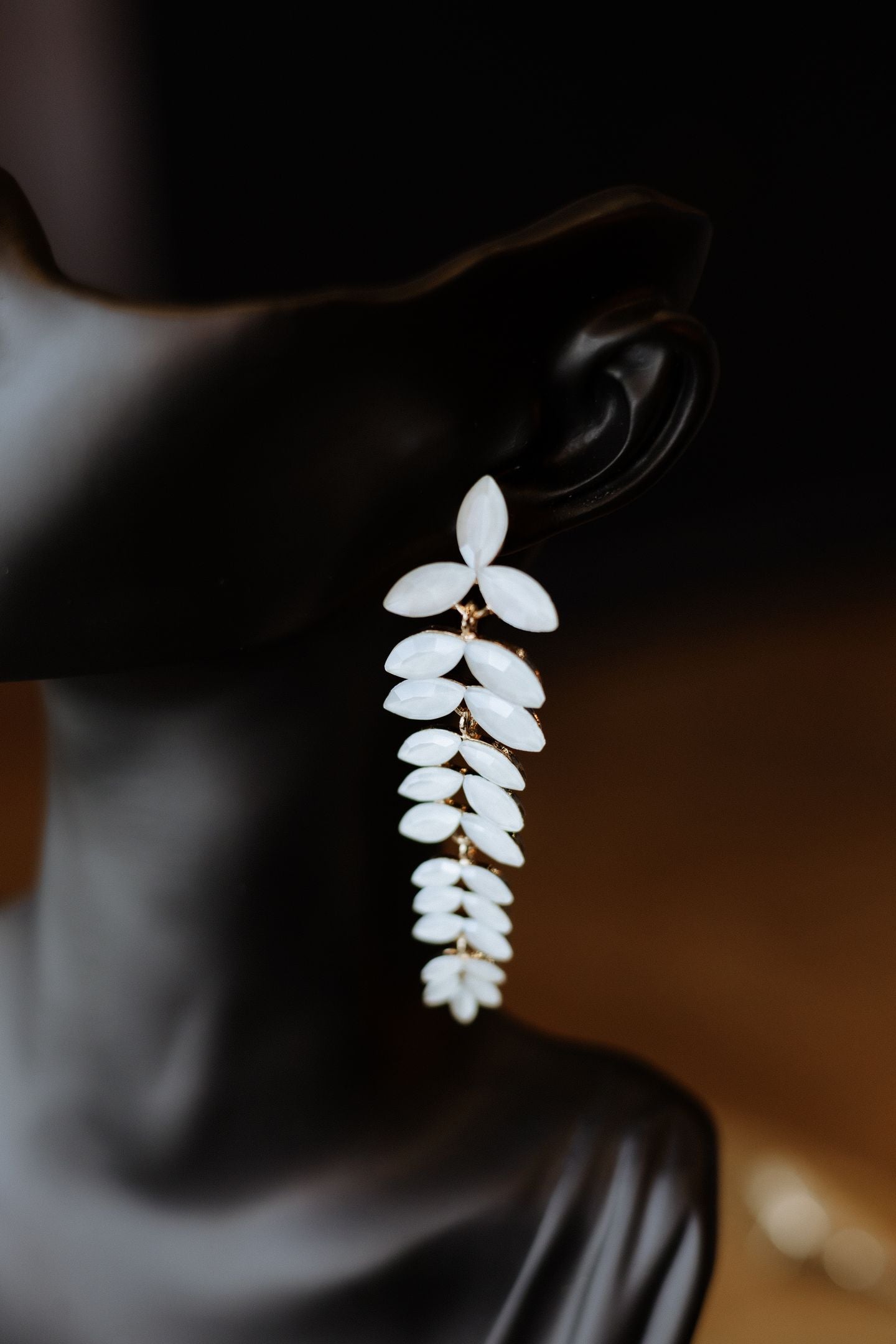 Boucles d'Oreilles en Acier et Verre