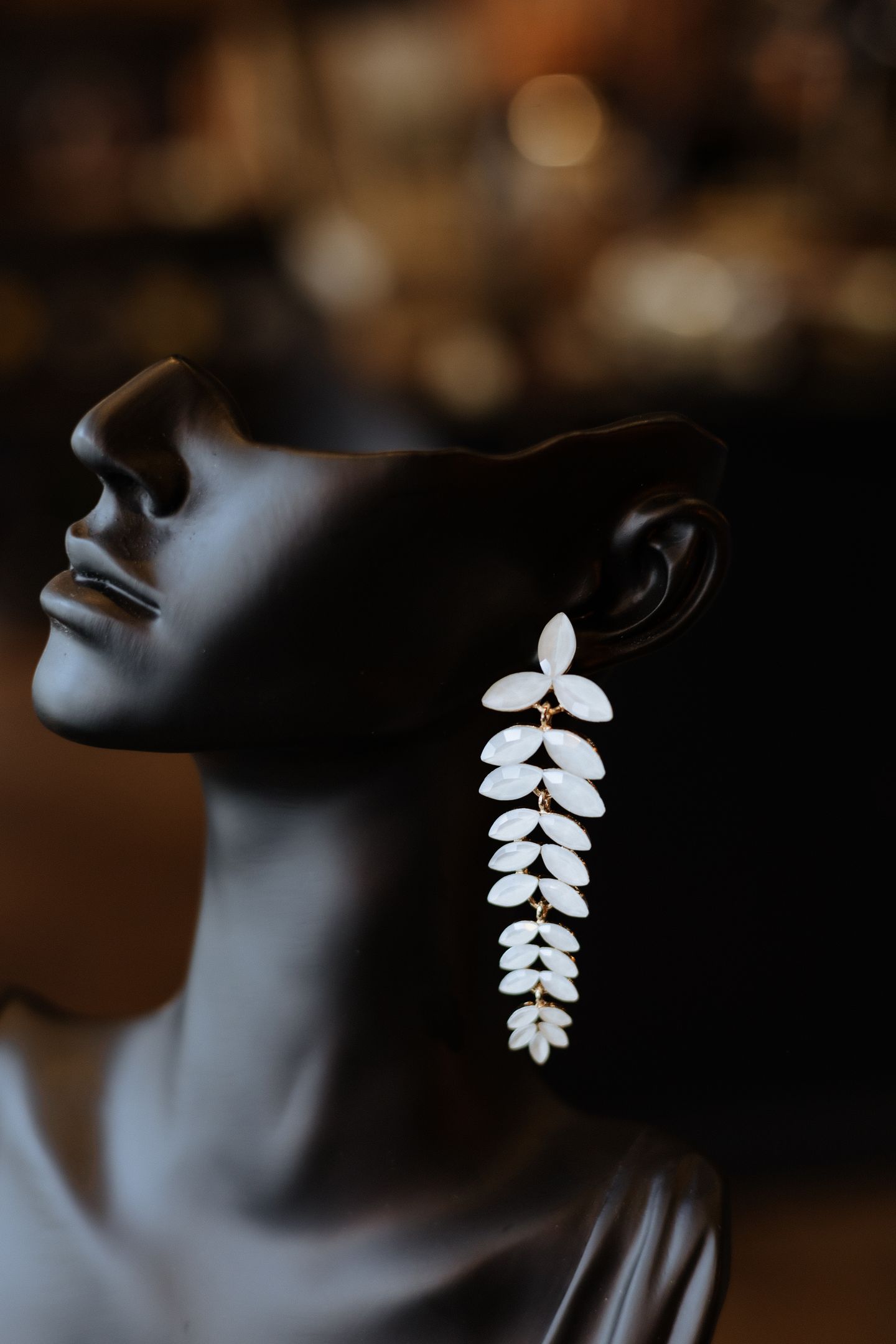 Boucles d'Oreilles en Acier et Verre