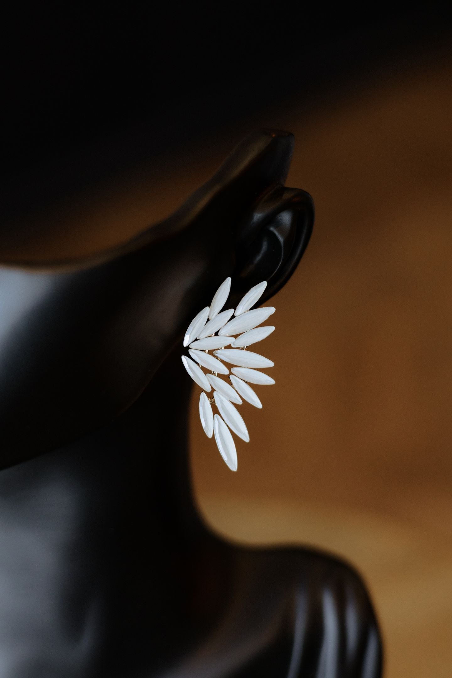Boucles d'Oreilles en Acier et Verre