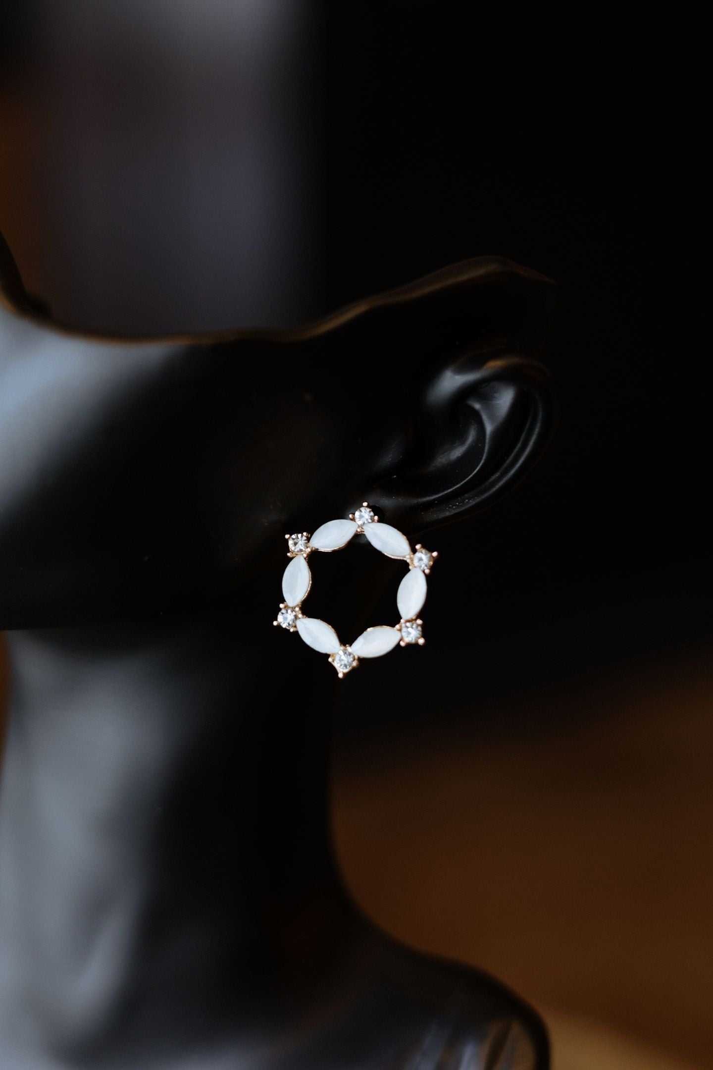 Boucles d'Oreilles en Acier et Verre
