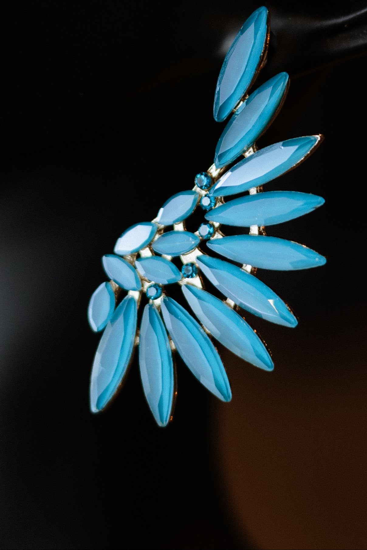 Boucles d'Oreilles en Acier et Verre