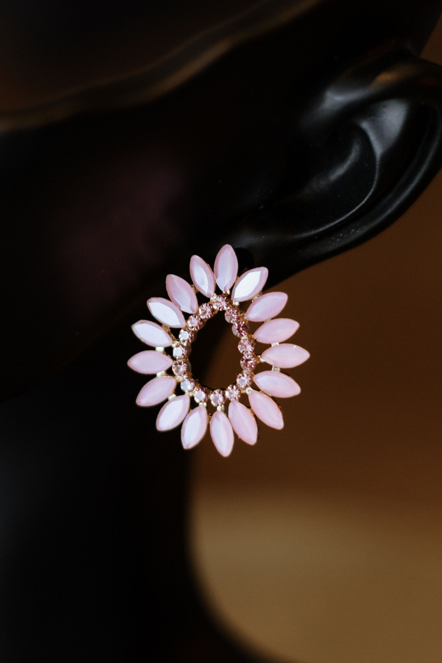 Boucles d'Oreilles en Acier et Verre