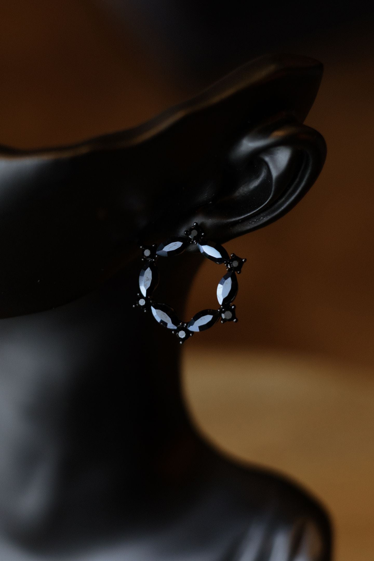 Boucles d'Oreilles en Acier et Verre