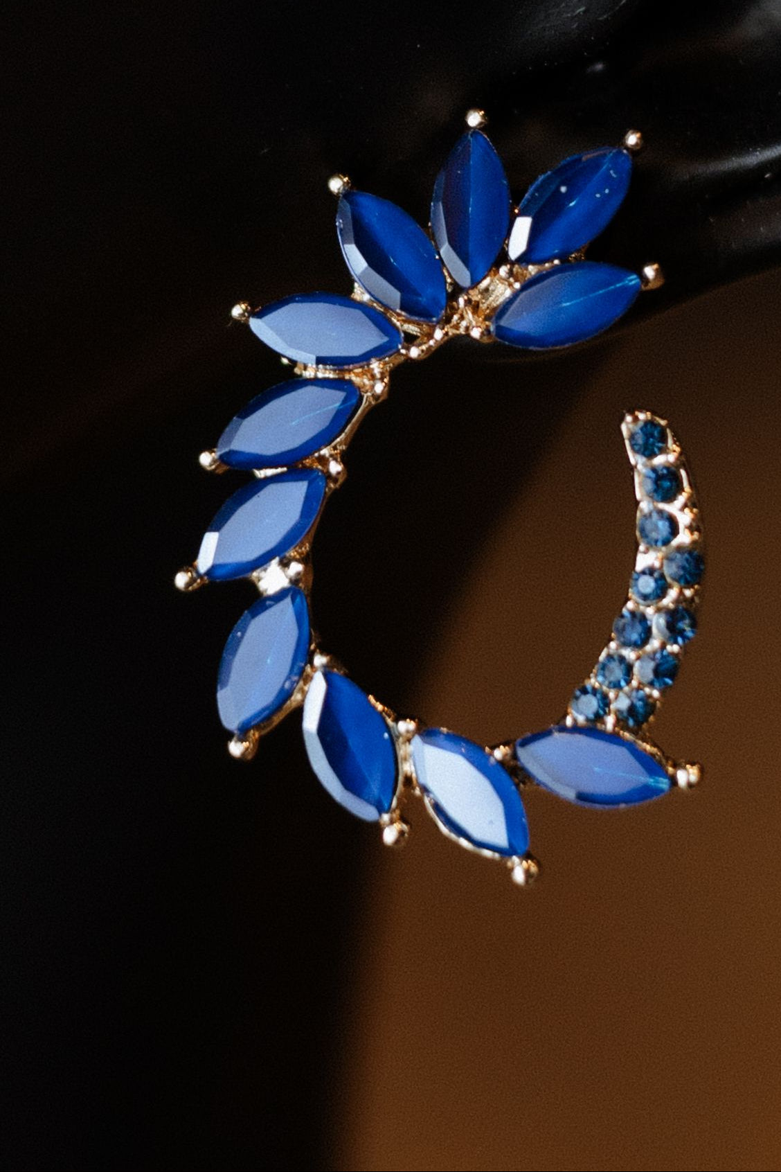 Boucles d'Oreilles en Acier et Verre