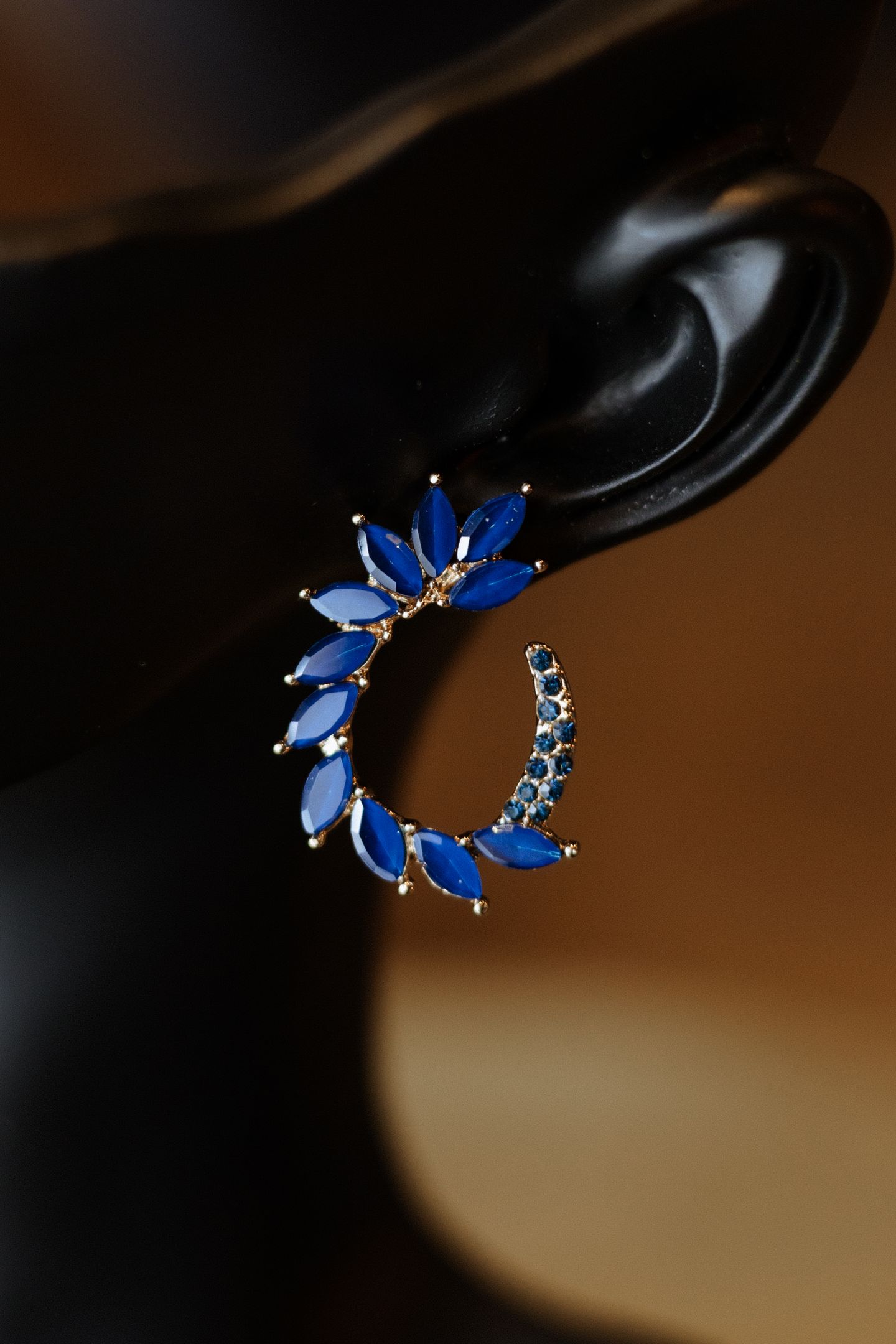 Boucles d'Oreilles en Acier et Verre