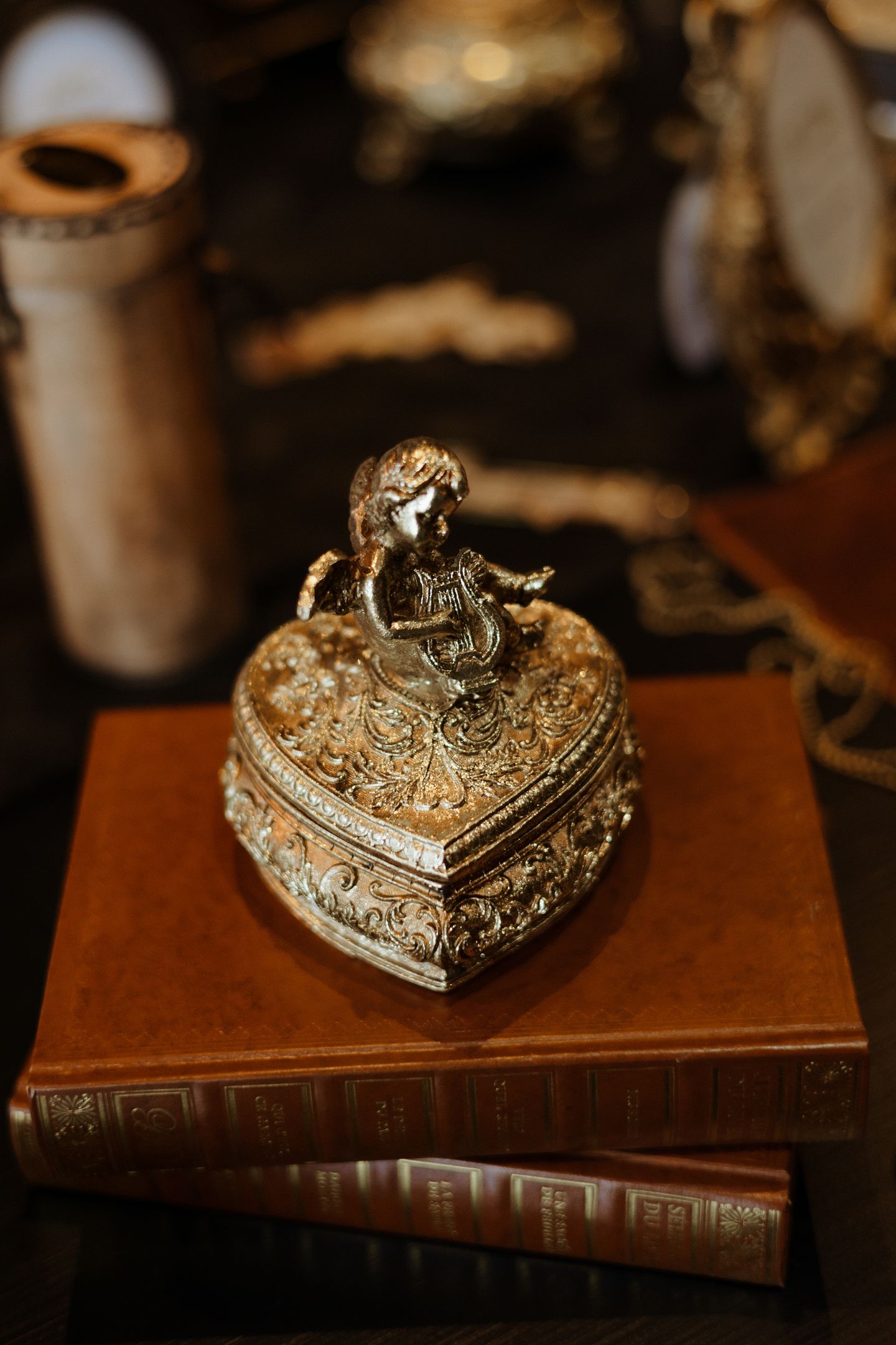 Boîte à Bijoux Ange Doré