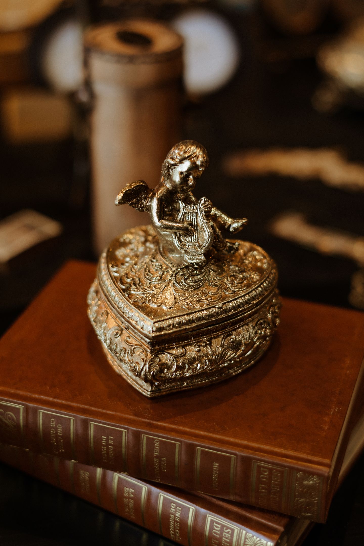 Boîte à Bijoux Ange Doré