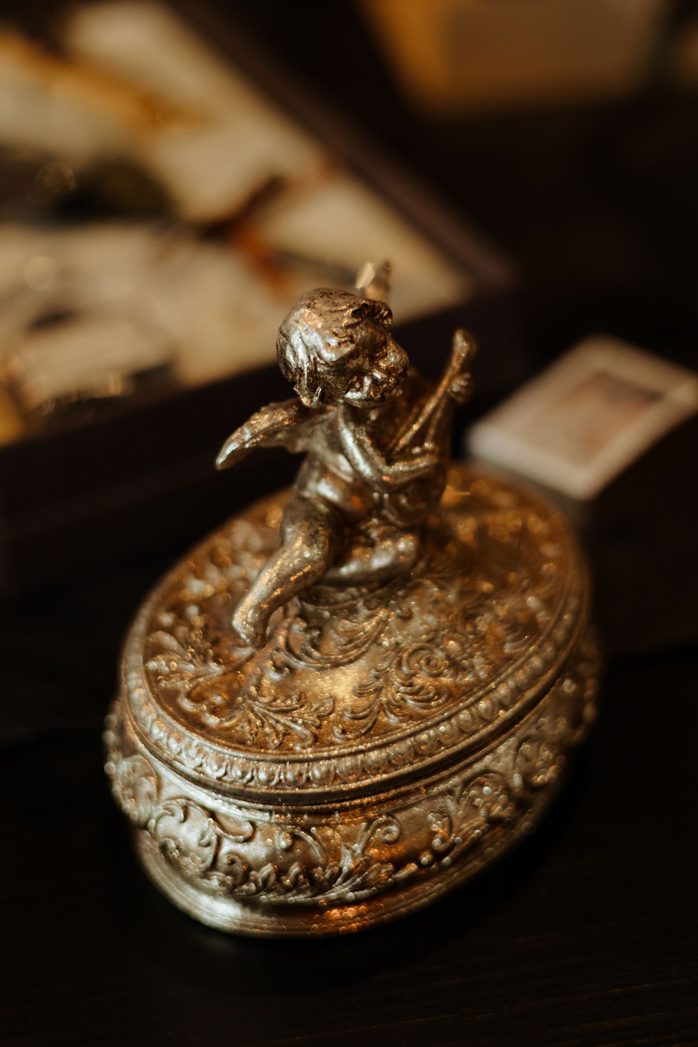 Boîte à Bijoux Ange Doré