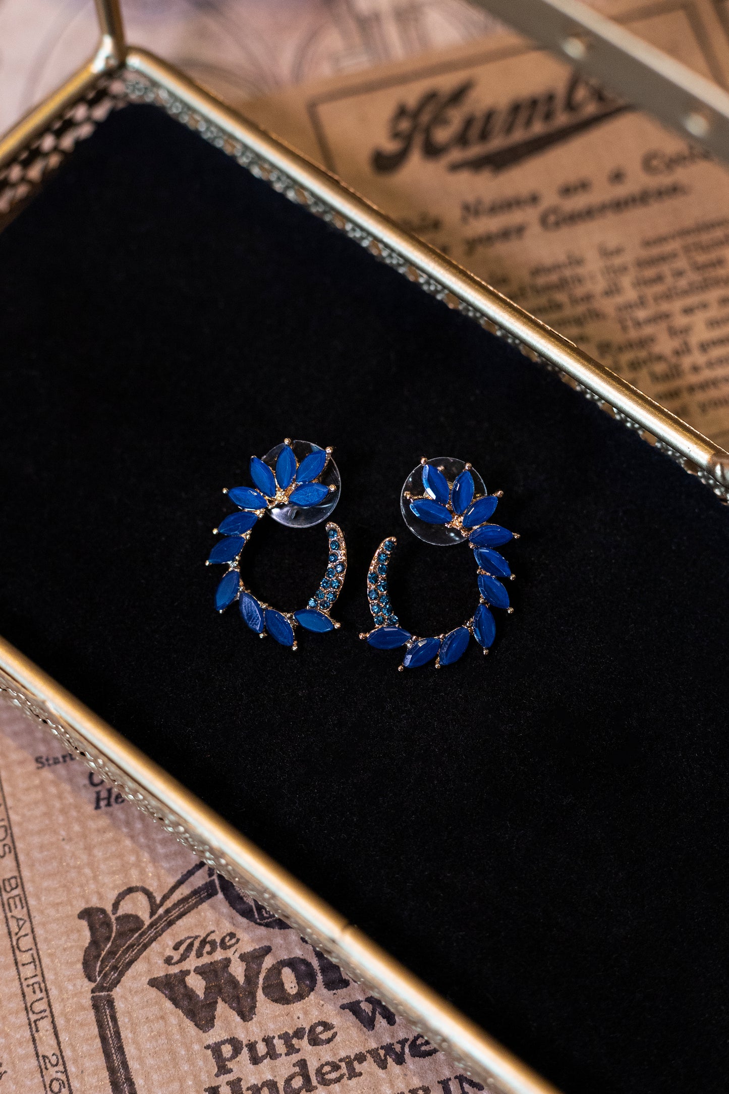 Boucles d'Oreilles en Acier et Verre