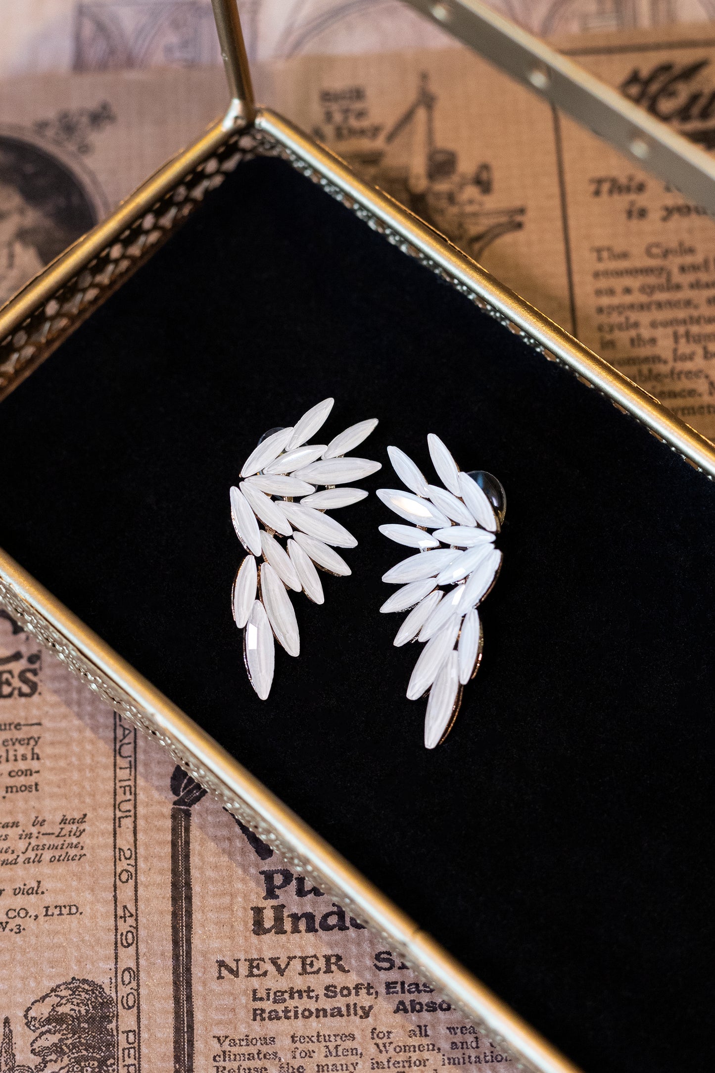 Boucles d'Oreilles en Acier et Verre